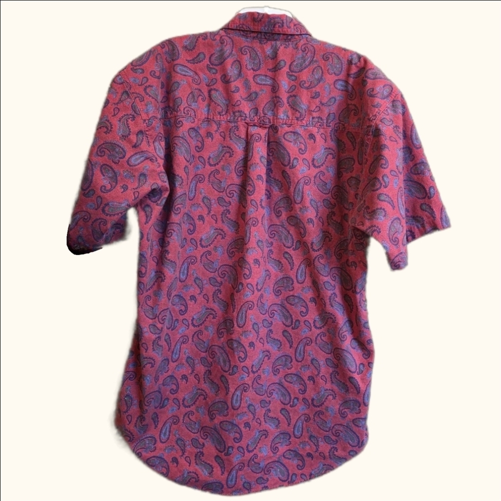 Ralph Lauren Red Paisley Casual Shirt size large - Picture 2 of 8